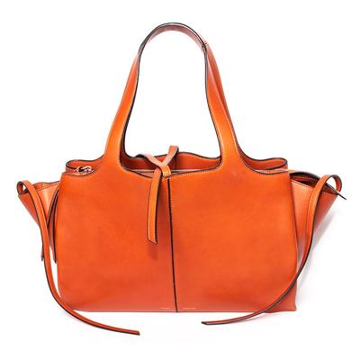 Celine Medium Orange Tri-Fold Handbag