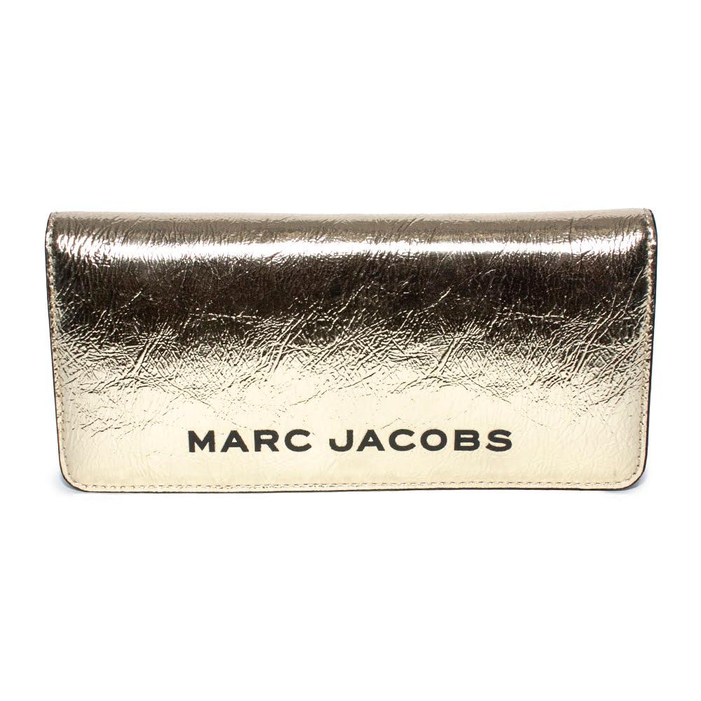  New Marc Jacobs Metallic Gold Leather Wallet