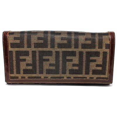 Fendi Vintage Brown Monogram Zucca FF Wallet