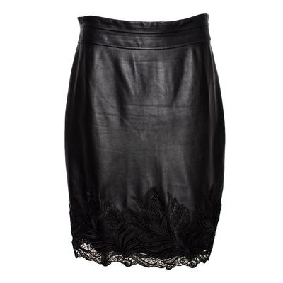 Reiss Size Medium Black Leather Skirt