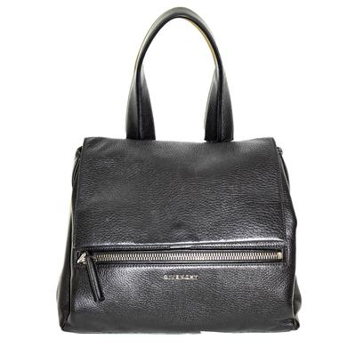 Givenchy Black Leather Flap Handbag