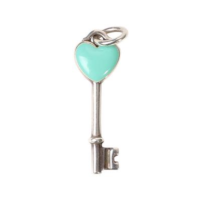 Tiffany & Co. Enamel Heart Key Pendant