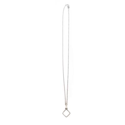 KCD 14 KWG Diamond Square Drop Necklace