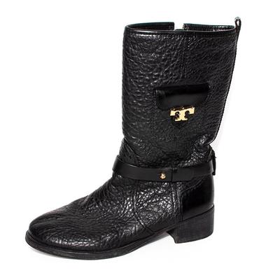 Tory Burch Size 8.5 Black Leather Boots