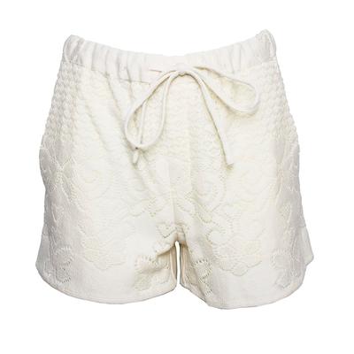 Valentino Size 40 Off White Embroidered Shorts