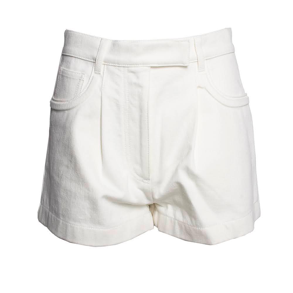  Fendi Size 38 Off White Logo Debossed Shorts