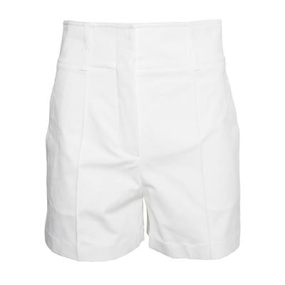 New Hermes Size 36 White Double Stretch Cotton Twill Shorts