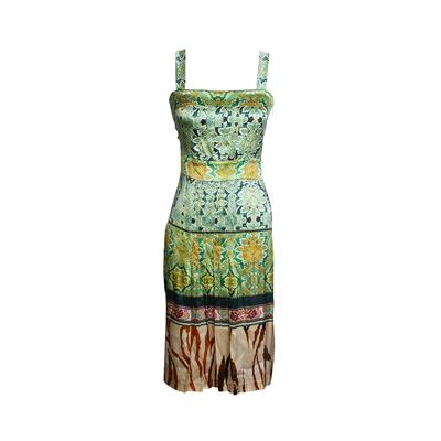 Roberto Cavalli Size 40 Pleated Sleeveless Dress