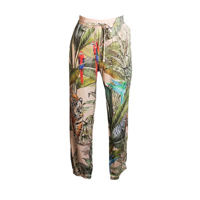Johnny Was Size Large Silk Jungle Print Joggers