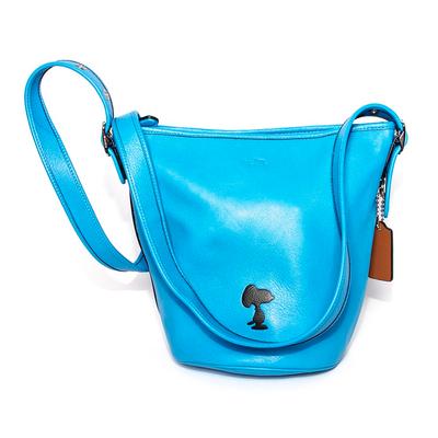 Coach Blue Leather Limited Snoopy Crossbody Bag