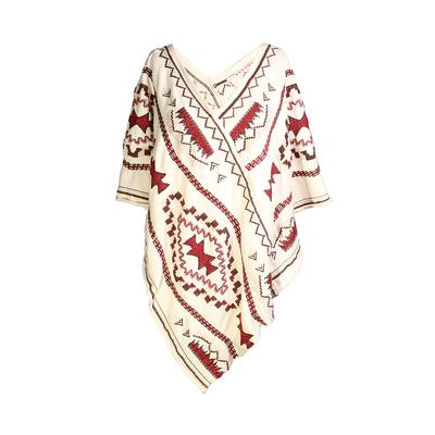 Johnny Was Size Medium Embroidered Terry Poncho