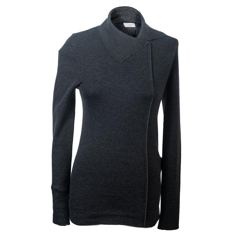 Brunello Cucinelli Size Medium Grey Sweater