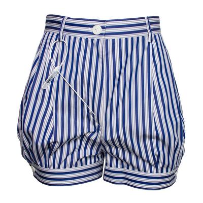 Prada Size 38 Blue Striped Shorts