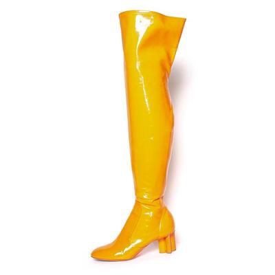 Louis Vuitton Size 40 Orange Patent Boots