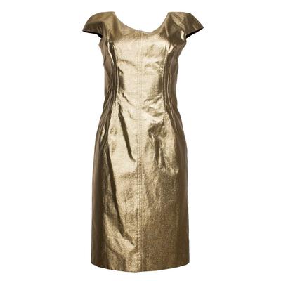 New Dolce & Gabbana Size 40 Gold Dress
