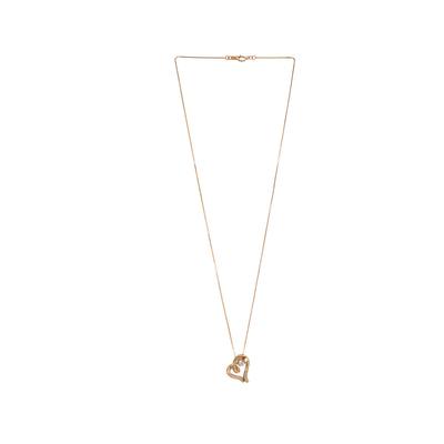 Gold 10K and Diamonds Heart Necklace
