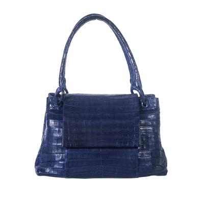 Nancy Gonzalez Medium Blue Crocodile Handbag