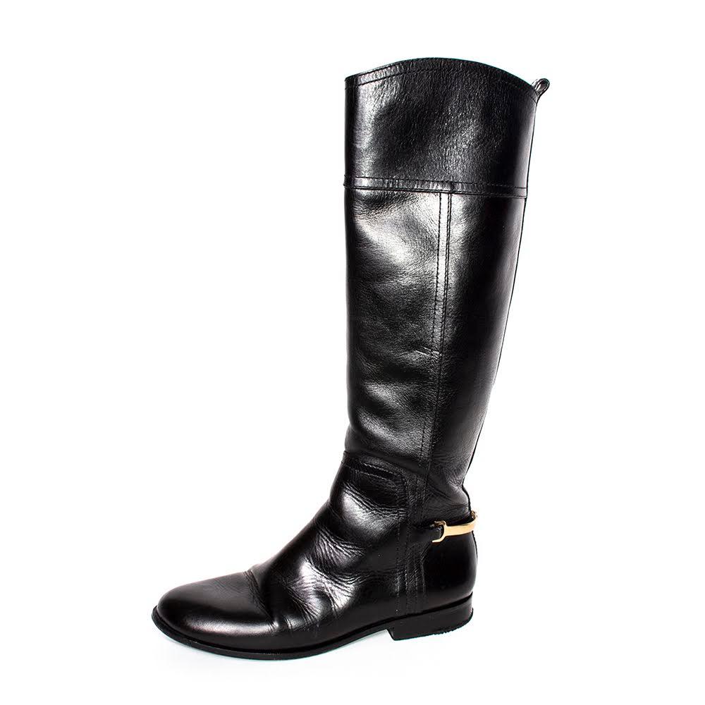  Tory Burch Size 7.5 Black Leather Boots