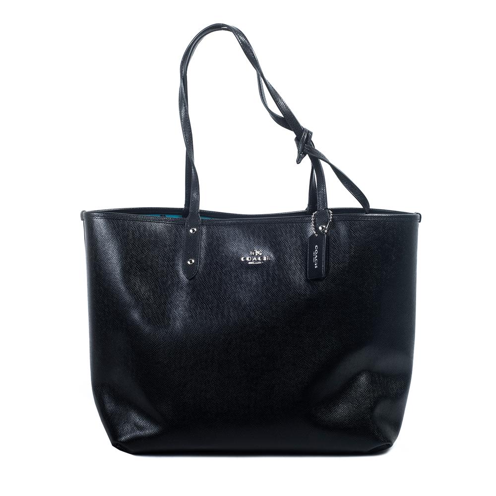  Coach Reversible Black Tote With Pouch