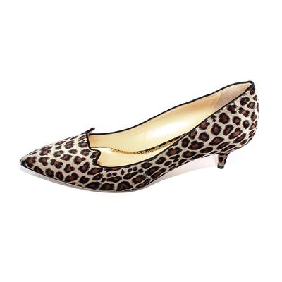 Charlotte Olympia Size 42 Brown Leopard Print Velvet Heels