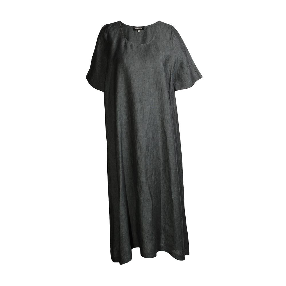  Eskandar Size 0 Short Sleeve Linen Dress