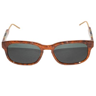 Gucci Orange GG0602 Pillar Logo Rims Sunglasses