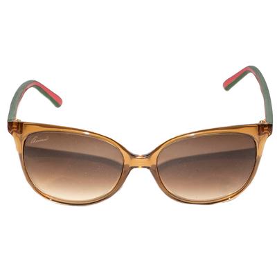 Gucci Brown GG3649 Red & Green Logo Rims Sunglasses