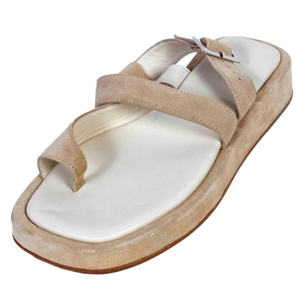  Iro Size 37 Cream Suede Sandals