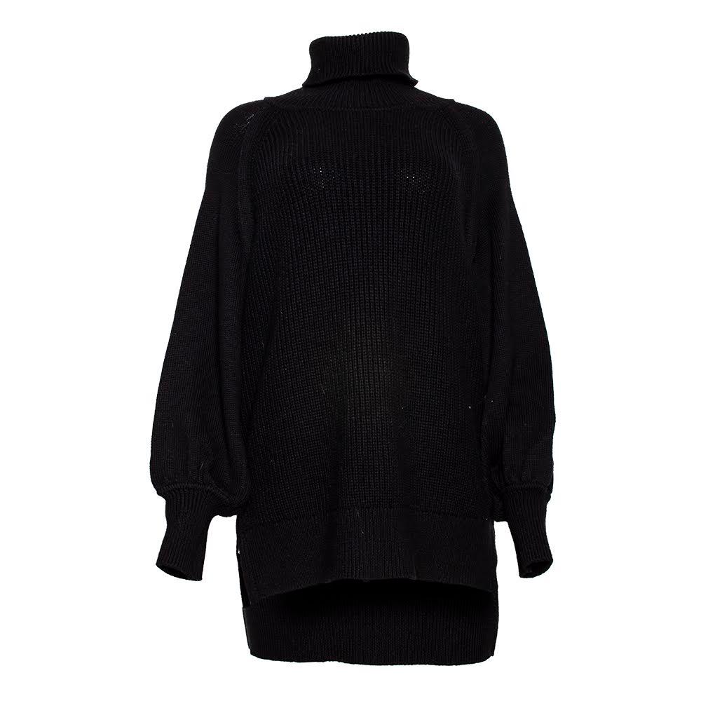  Adeam Size Medium Black Knit Turtleneck Sweater