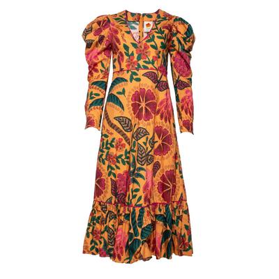 Farm Size XS Orange Floral Dress