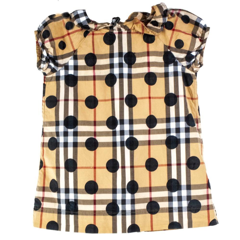  Burberry Size 12 Months Plaid And Polka Dot Dress