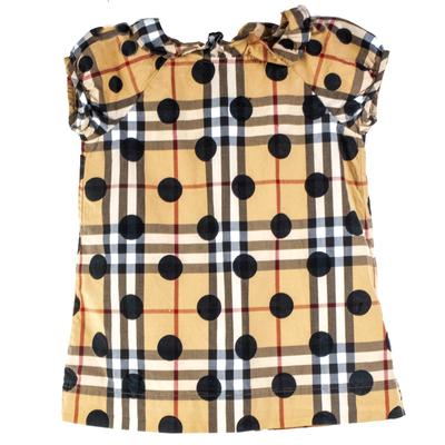 Burberry Size 12 Months Plaid and Polka Dot Dress