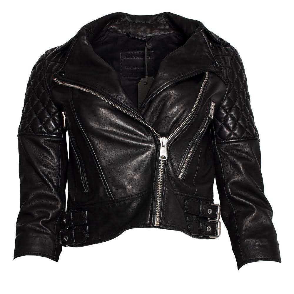  All Saints Size 4 Black Leather Jacket