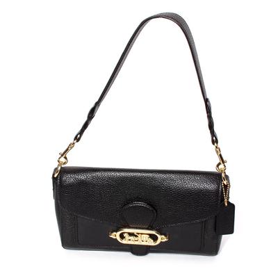 Coach Black Leather Jade Messenger Handbag