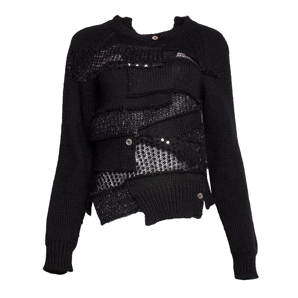  Junya Watanabe X Comme Des Garcons Size Medium Black Sweater