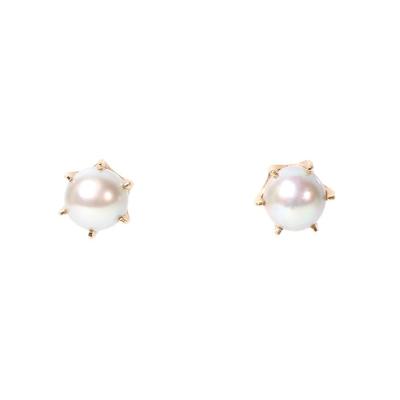 14KYG Cup Post Pearl Earrings