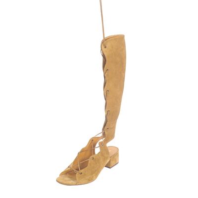 Saint Laurent Size 39 Tan Suede Gladiator Sandals 
