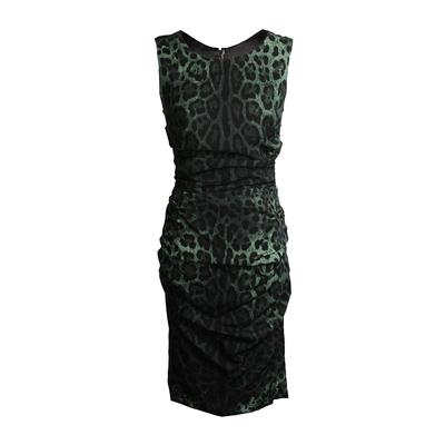 Dolce & Gabbana Size 44 Leopard Print Dress