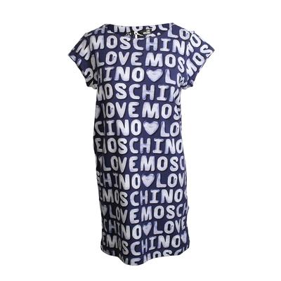 New Moschino Size Small Logo Shift Dress 