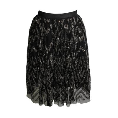 New Parker Size Small Beaded Tulle Skirt 