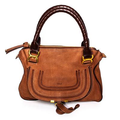 Chloe Brown Leather Ned Marcie Handbag