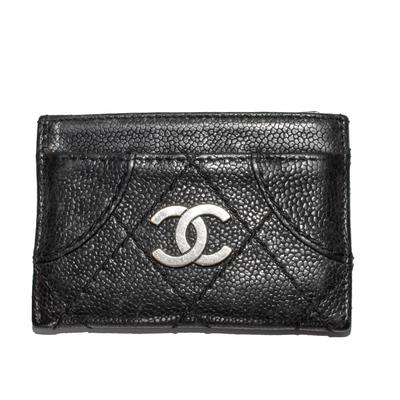 Chanel Black Leather Card Holder