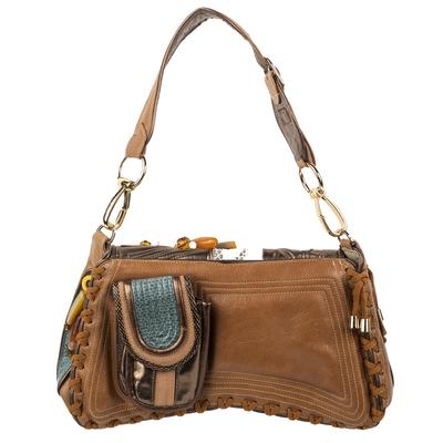 Bracher Emden Vintage Embellished Tan Handbag 