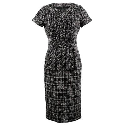 Chanel Size 38 Grey 2016 Tweed Short Dress