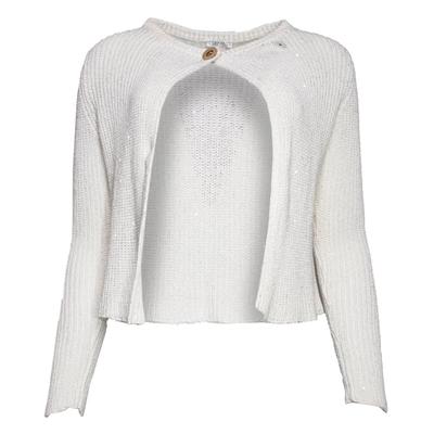 Brunello Cucinelli Size Medium White Knit Sweater