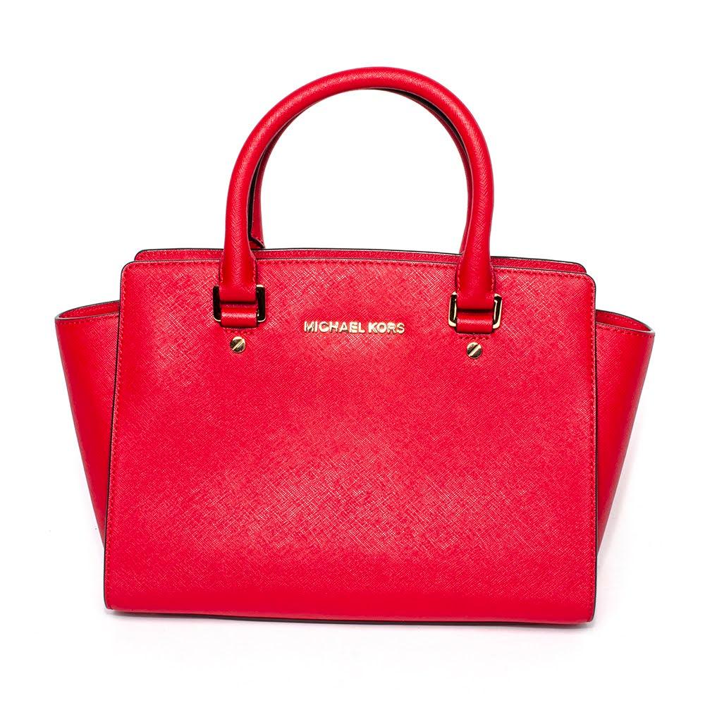  Michael Kors Red Leather Handbag