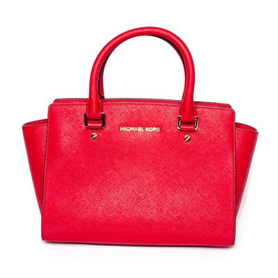 Michael Kors Red Leather Handbag