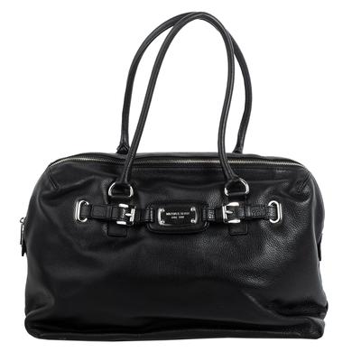 Michael Kors Large Black Leather Weekender Handbag 
