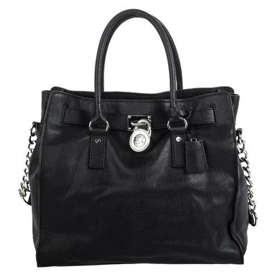 Michael Kors Black Leather Hamilton Handbag 
