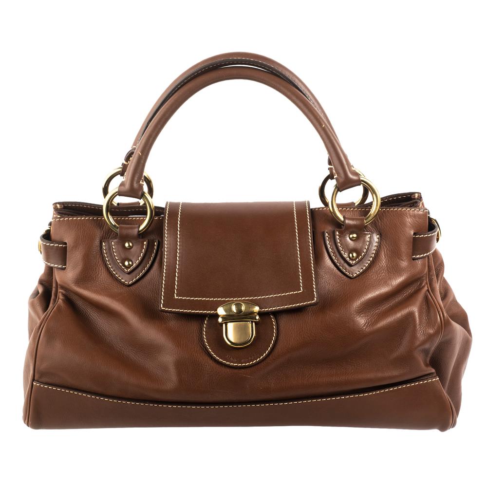  New Marc Jacobs Large Brown Leather Handbag